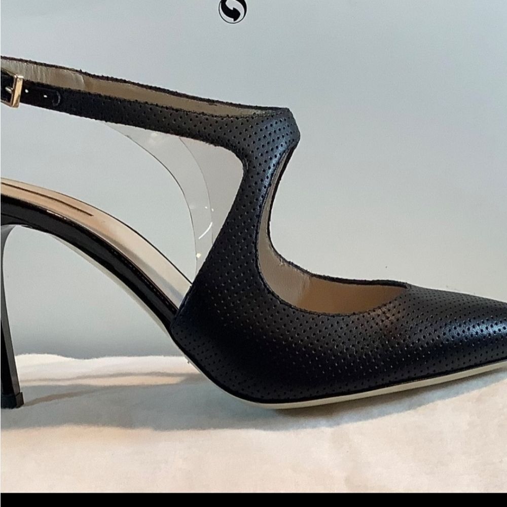 NWOT Giorgio Armani 3.5 Leather Heels Size 38 - Picture 4 of 13